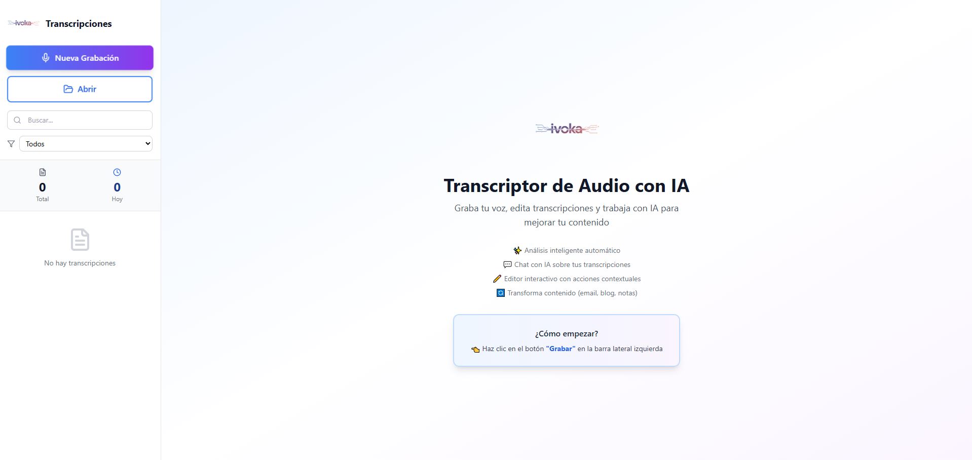Transcriptor de Audio